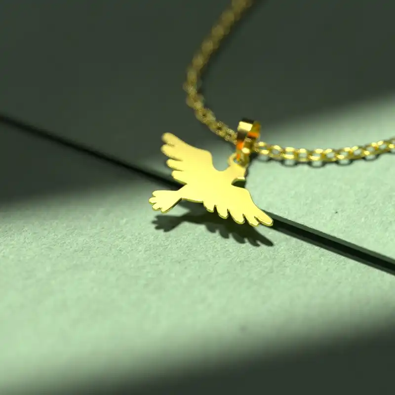 گردنبند طلا 18 عیار زنانه مدوپد مدل پرنده کد D3-1-1236