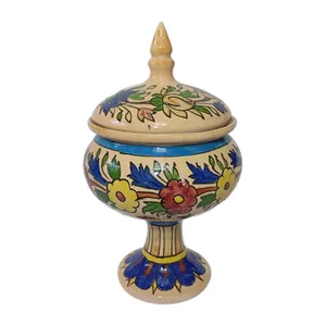 شکلات خوری سفالی طرح گل لاله کد 011