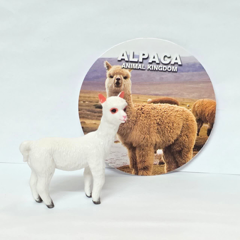 فیگور ناب سل مدل گوسفند آلپاکا کد ALPACA NAAB026 ارتفاع 6 سانتی متر