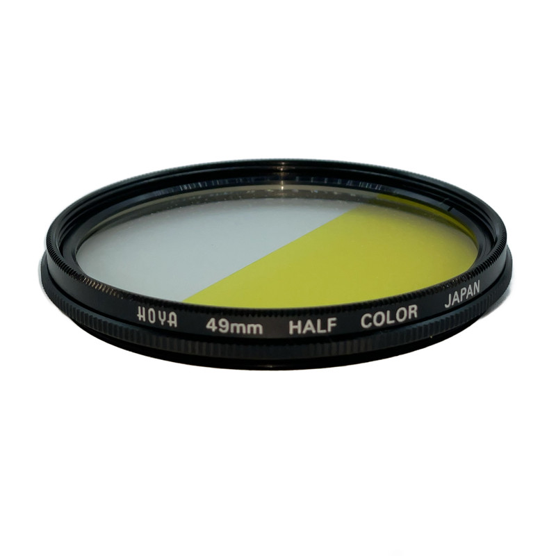 فیلتر لنز هویا مدل 49MM-زرد-HALF COLOR