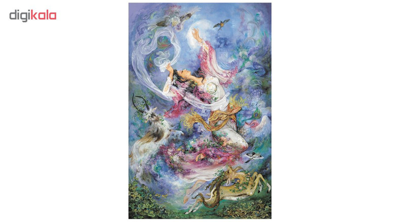 کارت پستال طرح مینیاتور استاد فرشچیان مدل شکوفه های صبحگاهی