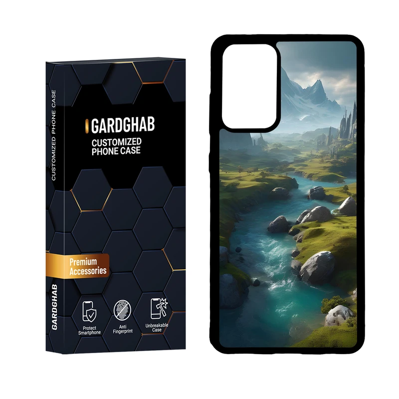 کاور گارد قاب مدل دور ژله ای هنری مناسب برای گوشی موبایل سامسونگ Galaxy A72