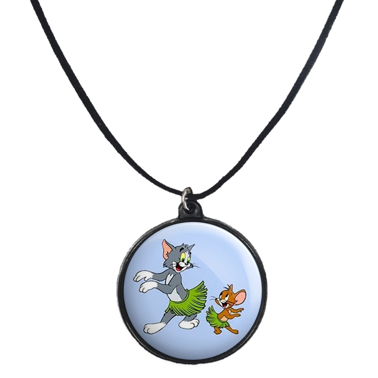 گردنبند پرمانه طرح تام و جری کد pmb.10765 مدل دو طرفه