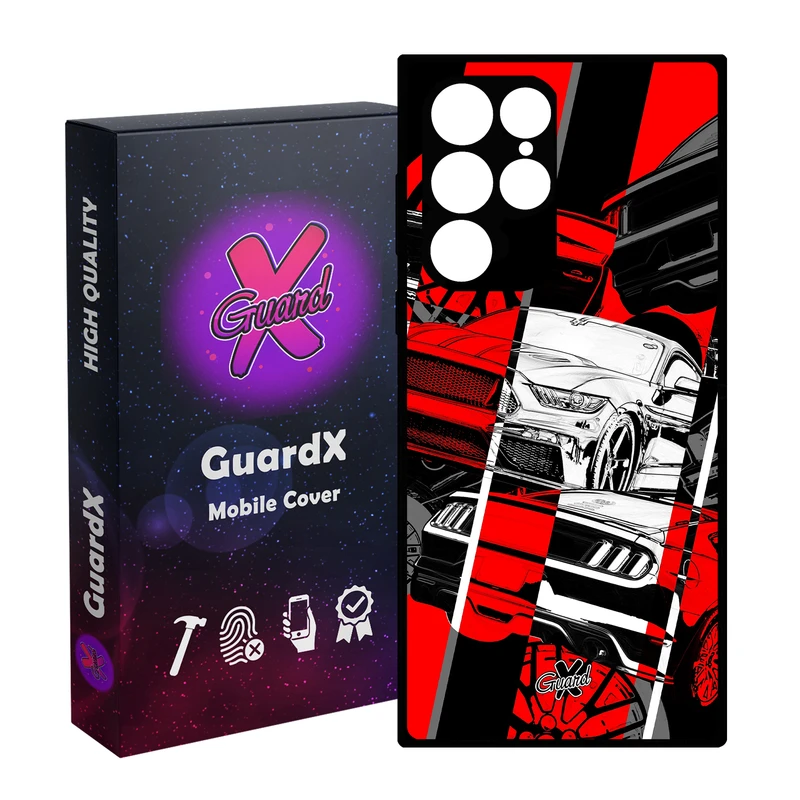 کاور گارد ایکس طرح خودرو مدل Glass10218 مناسب برای گوشی موبایل سامسونگ Galaxy S23 Ultra