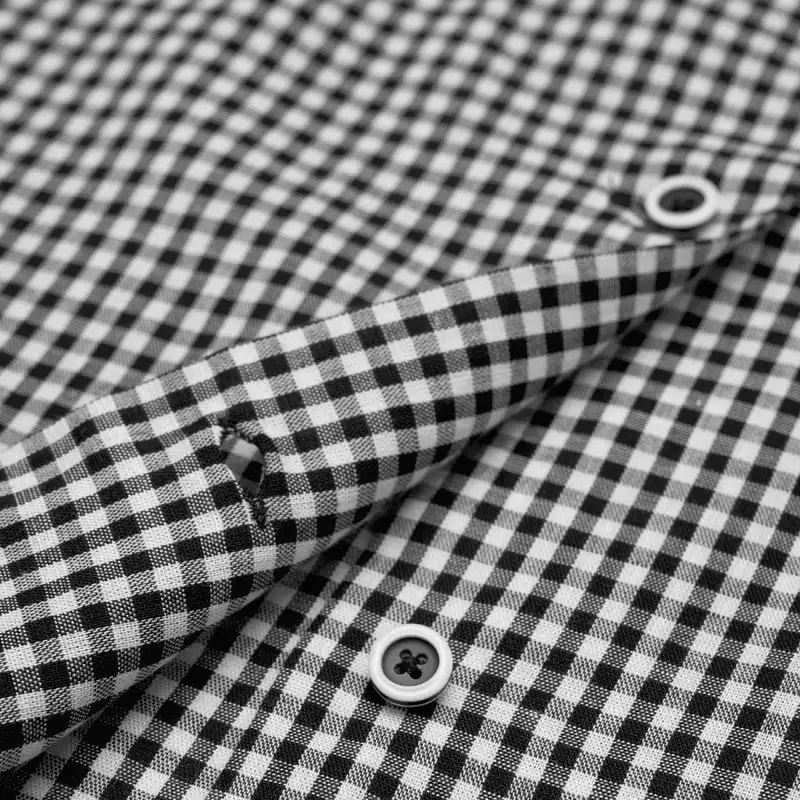 شومیز آستین کوتاه زنانه جین وست مدل چهارخانه کد 203018