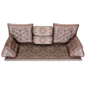 ست 7 تکه پشتی ترمه مدل شاه نشین 