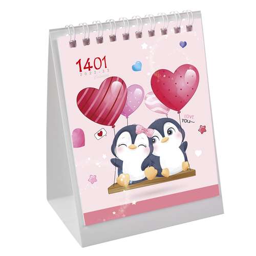 تقویم رومیزی سال 1401 طرح پنگوئن مدل S01