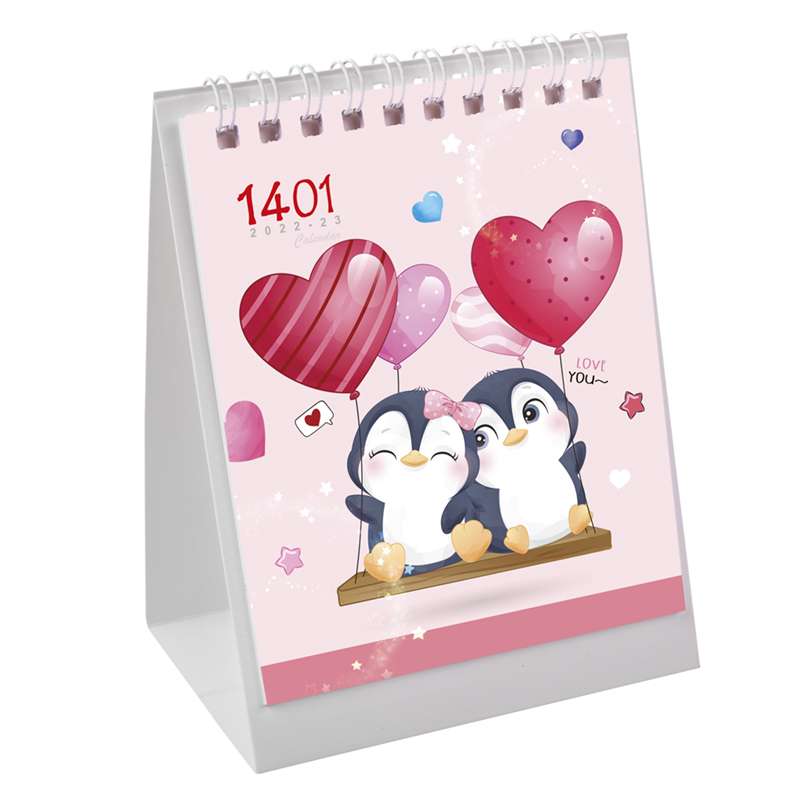تقویم رومیزی سال 1401 طرح پنگوئن مدل S01