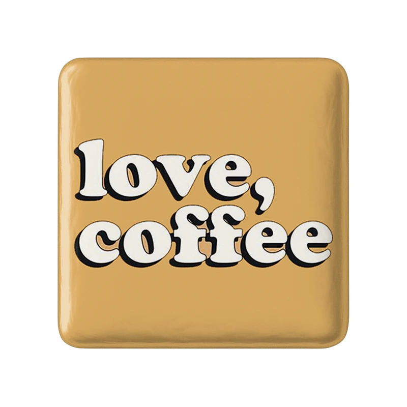 مگنت خندالو طرح قهوه Coffee  مدل مربعی کد 21997