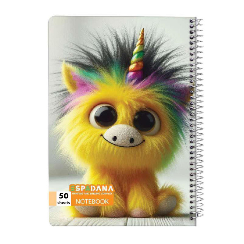 دفتر مشق 50 برگ اسپادانا مدل کیوت کد 5061359 مجموعه 4 عددی