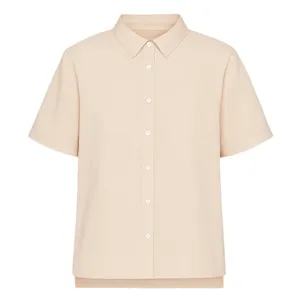 شومیز آستین کوتاه یقه برگردان زنانه کد 3043