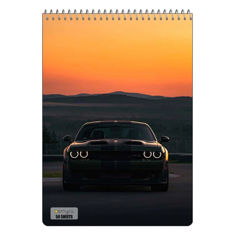 دفتر نقاشی 50 برگ سیمی کارنیکا طرح دوج چلنجر Dodge Challenger کد 64757