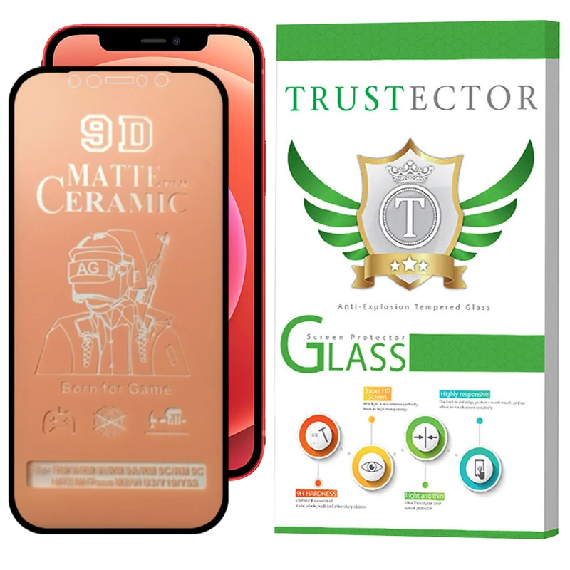 محافظ صفحه نمایش سرامیک مات تراستکتور مدل CATA مناسب برای گوشی موبایل اپل iPhone 12
