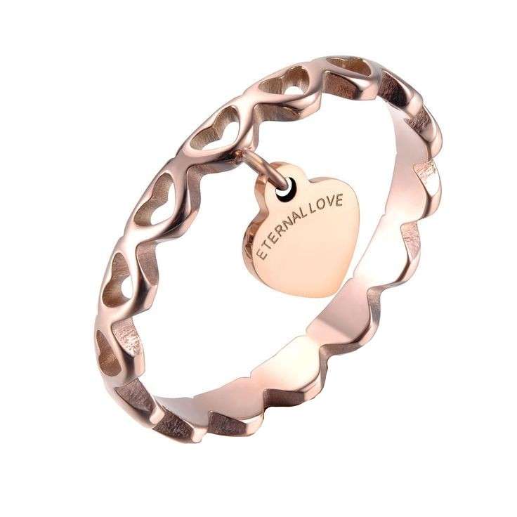  انگشتر طلا 18 عیار زنانه قیراط طرح Love کد GH3203