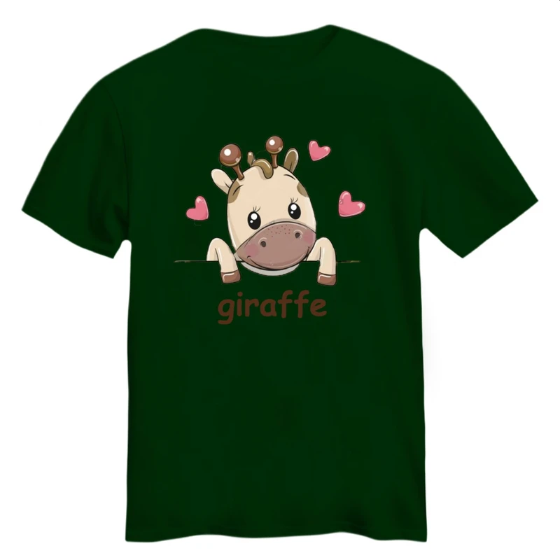 تی شرت آستین کوتاه زنانه مدل زرافه کد ۶