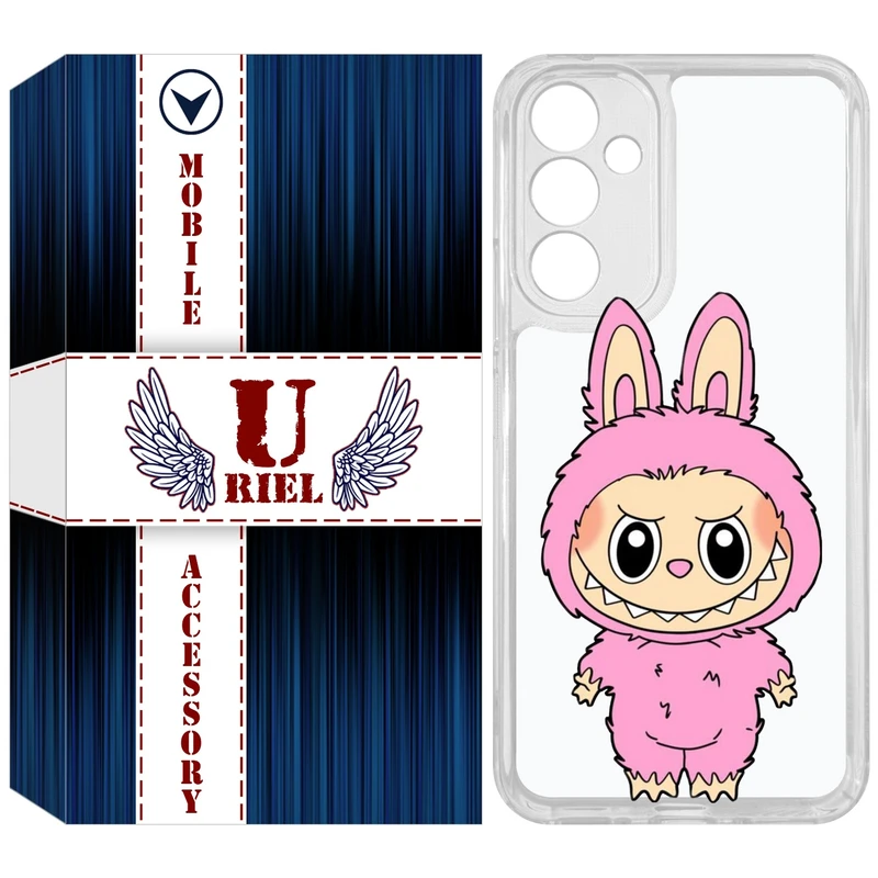 کاور یوریل مدل Clear کد 129 طرح لبوبو Labubu مناسب برای گوشی موبایل سامسونگ Galaxy A54