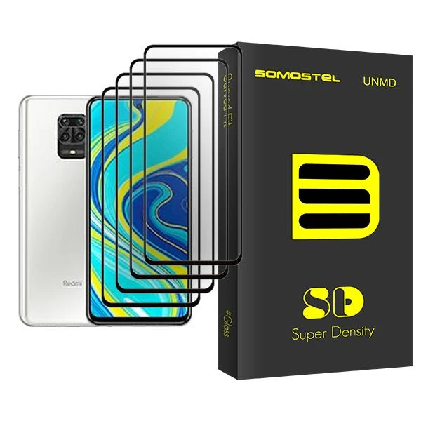 محافظ صفحه نمایش سوماستل مدل SD Glass MIX004 مناسب برای گوشی موبایل شیائومی Redmi Note 9S بسته چهار عددی