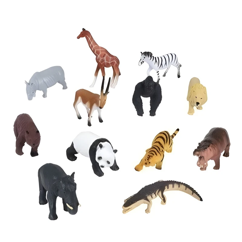 فیگور مدل حیوانات وحشی کد E51-2 مجموعه 12 عددی