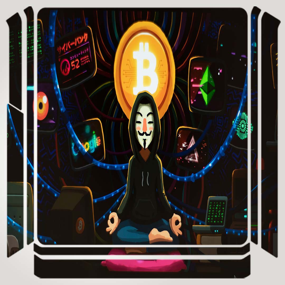 برچسب پلی استیشن ۴ مدل bitcoin monk کد PSS-314 