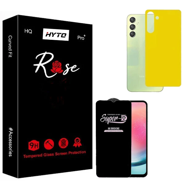 محافظ صفحه نمایش هیتو مدل SuperD Guard مناسب برای گوشی موبایل سامسونگ galaxy A24 به همراه محافظ پشت گوشی