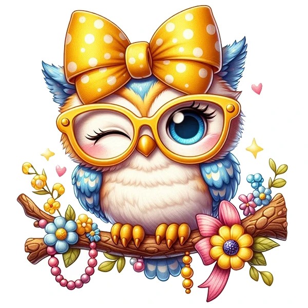 استیکر پارچه و لباس پاد آفرین طرح جغد کد 1444