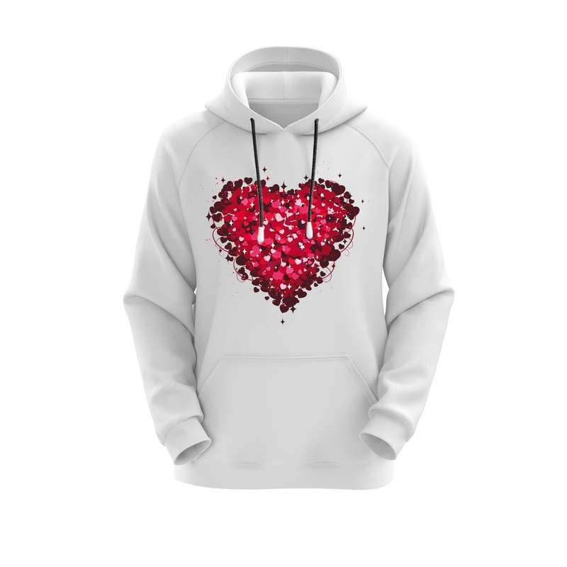 هودی زنانه مدل قلب کد E 1021