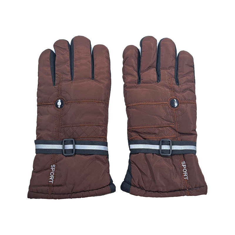 دستکش موتورسواری مدل شمعی دکمه ای کد 1028