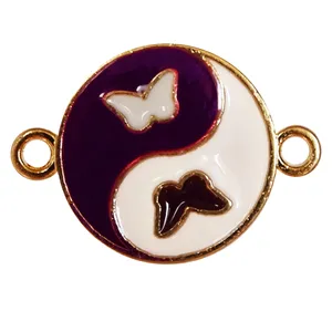 آویز دستبند مدل مدور پروانه ای کد AD 884