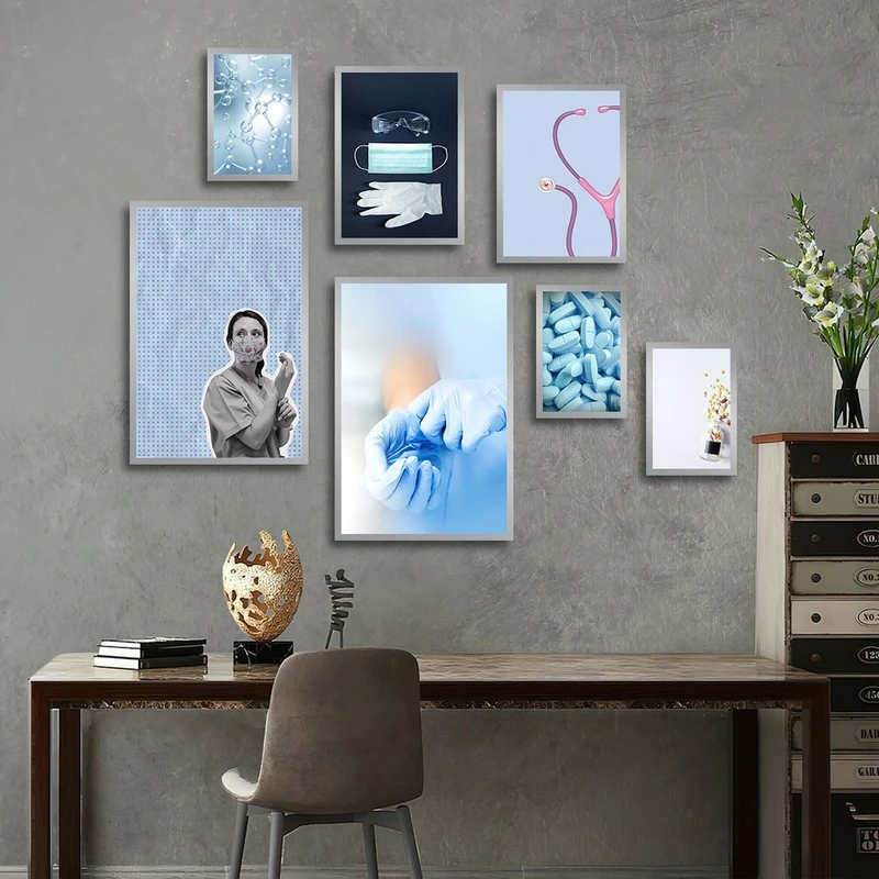 تابلو بکلیت طرح پزشکی و داروسازی مدل SI-2744 مجموعه 7 عددی