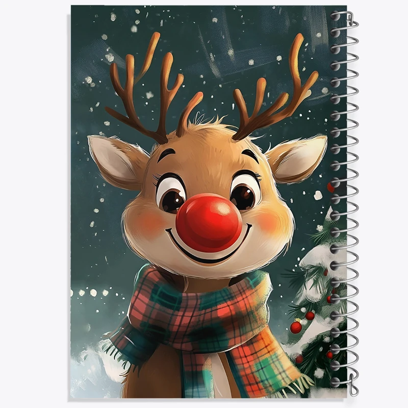 دفتر مشق 100 برگ خندالو طرح گوزن کریسمس کد F8367