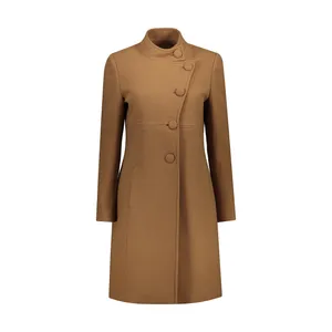 پالتو زنانه مانگ مدل فوتر یقه ایستاده برشدار