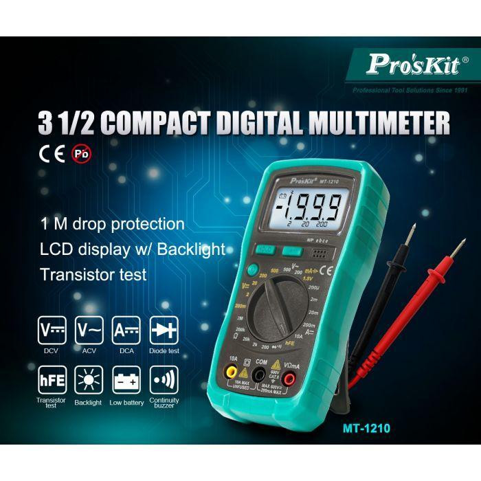 مولتی متر دیجیتال پروسکیت مدل MT-1210