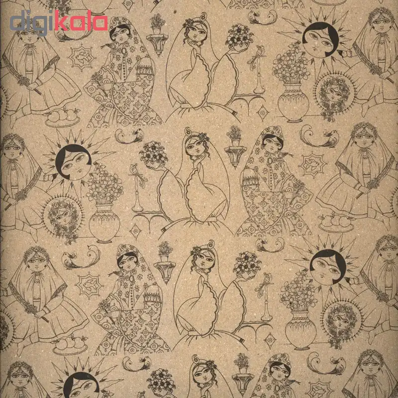 کاغذ کادو کرافت طرح خاتون کد 273 بسته 5 عددی