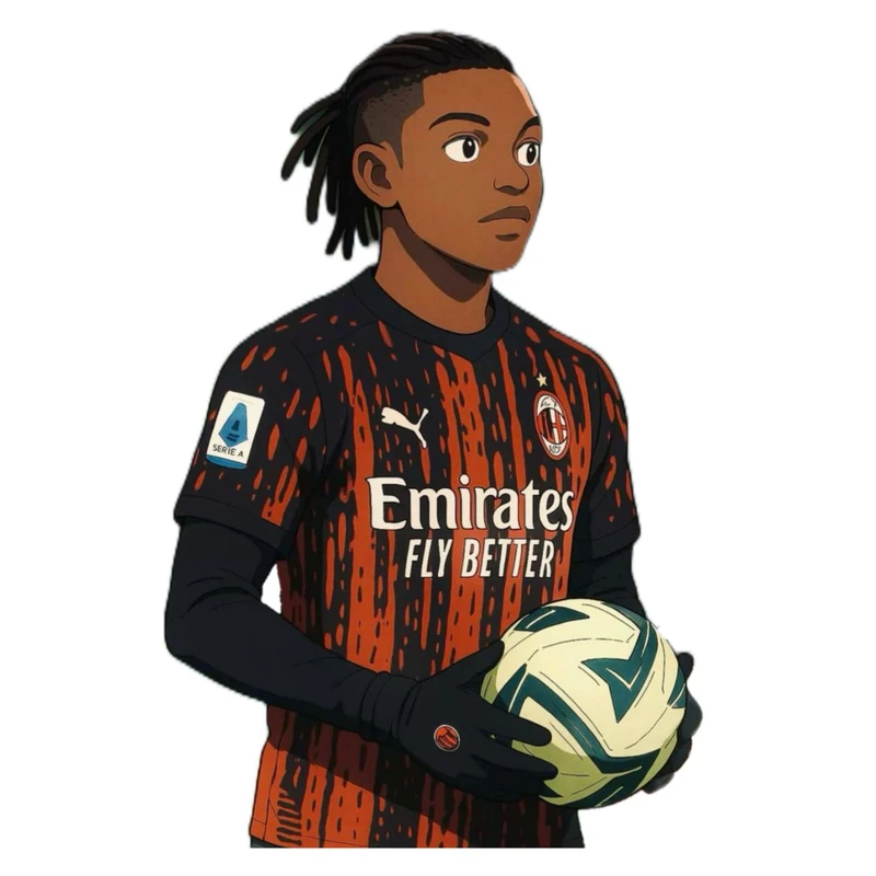 استیکر پارچه و لباس پاد آفرین مدل کارتونی فوتبالی رافائل لیائو بامزه جذاب کد 1916