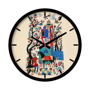 ساعت دیواری کوارتز راویتا مدل نقاشی میناتور ایرانی 3719