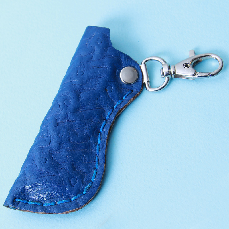 جاکلیدی مدل چرم شتر مرغ طبیعی کد DEK_101