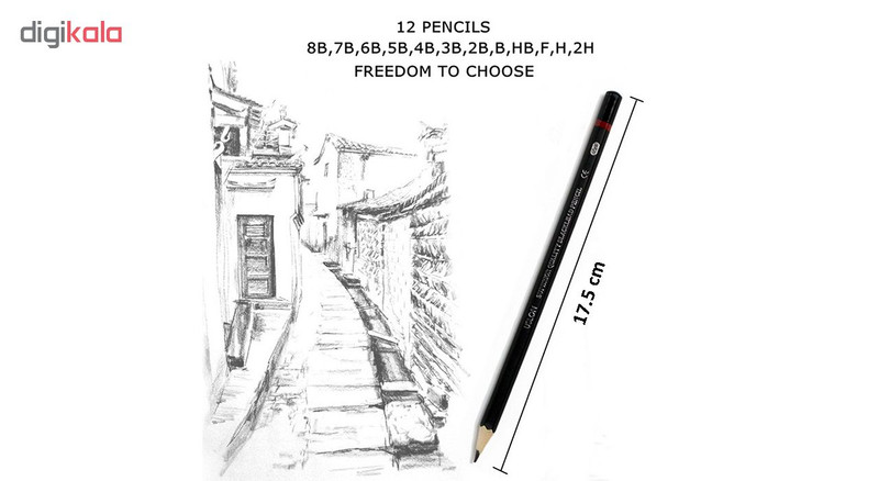 مداد مشکی اوسلون مدل USL-967 بسته 12 عددی