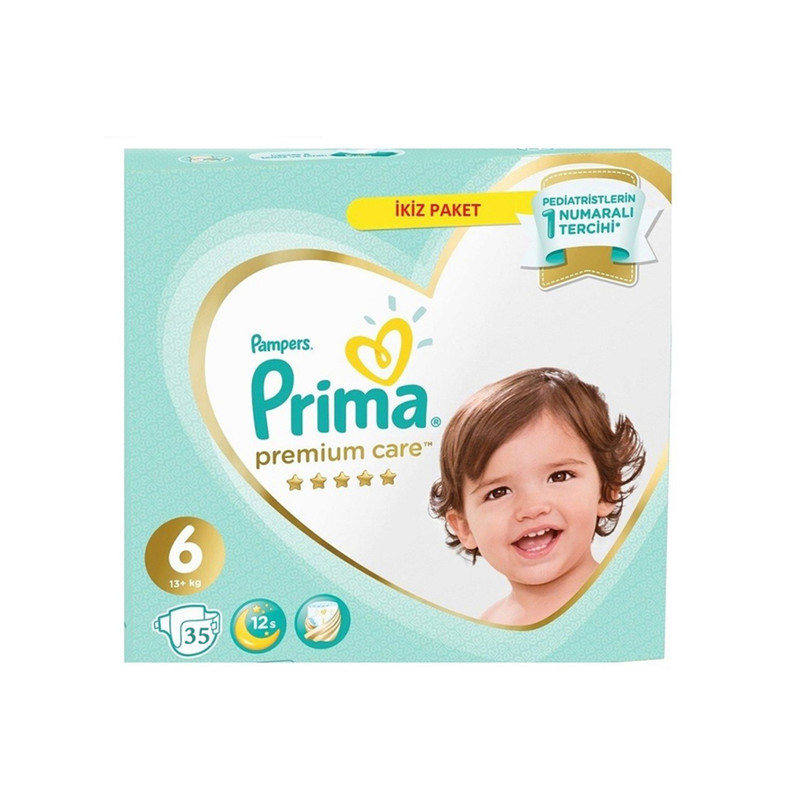 پوشک پریما مدل premium care بسته 35 عددی