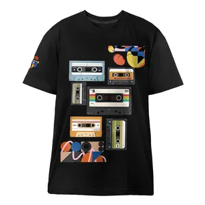 تیشرت آستین کوتاه مردانه مدل کاسِت موسیقی