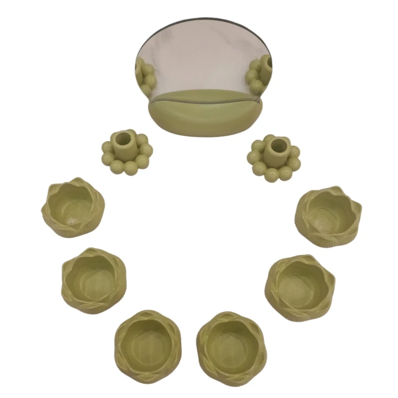 مجموعه ظروف هفت سین 10 پارچه مدل فلاور