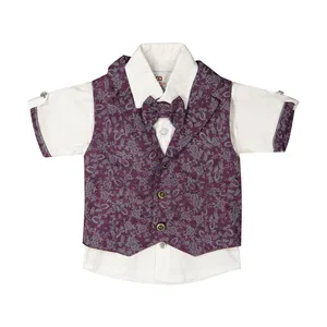 ست پیراهن و جلیقه نوزادی پسرانه پیکو مدل Rp8