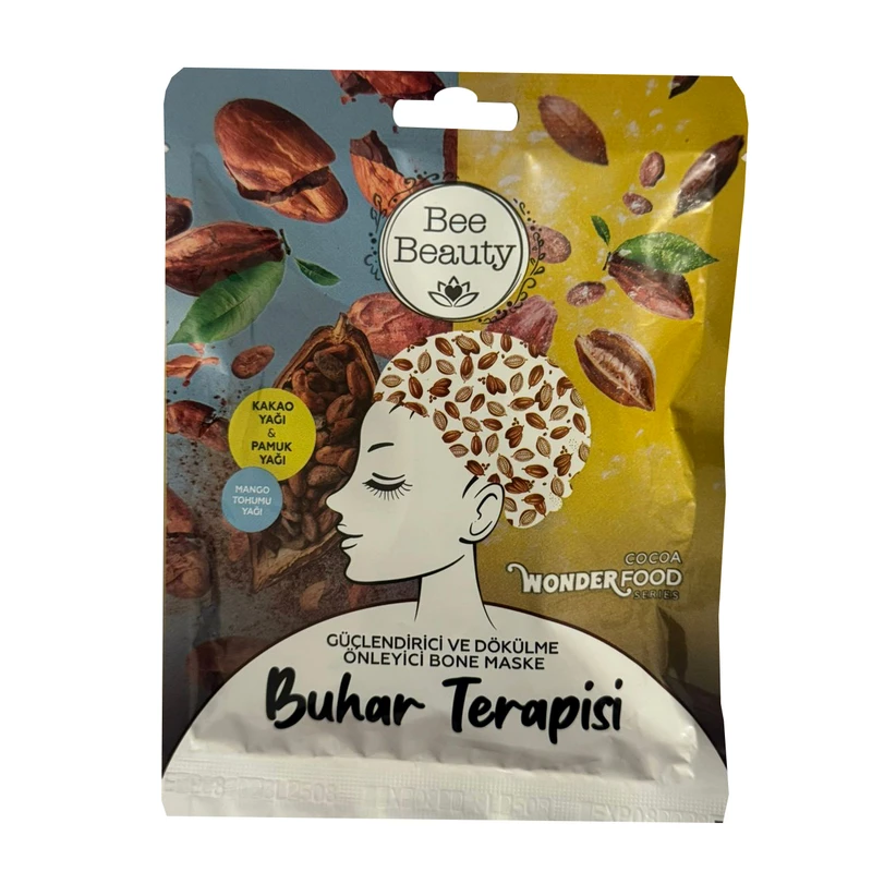 ماسک مو بخارتراپی ضد ریزش و تقویت کننده بی بیوتی مدل دانه کاکائو مناسب برای انواع مو حجم 50 میلی لیتر