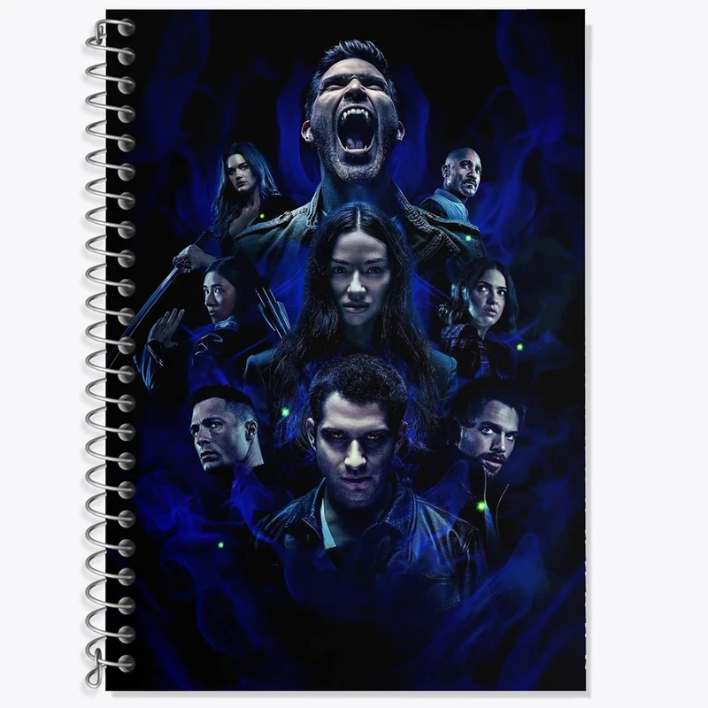 دفتر زبان 50 برگ خندالو مدل سه خط طرح سریال تین ولف Teen Wolf کد 28445