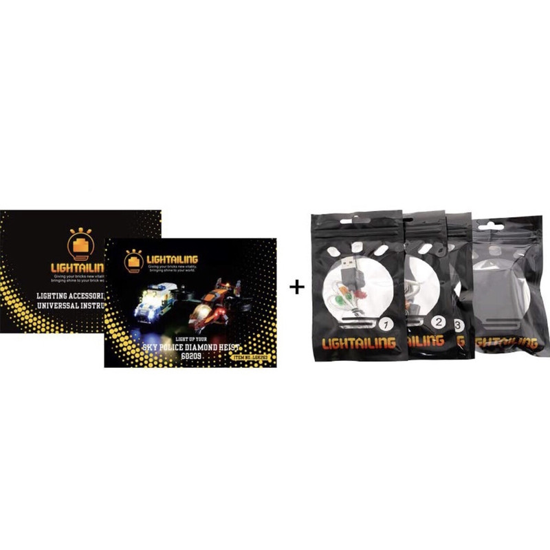 قطعه ساختنی مدل لایتایلینگ کیت نورپردازی  sky police diamond heist 60209 کدLGK263