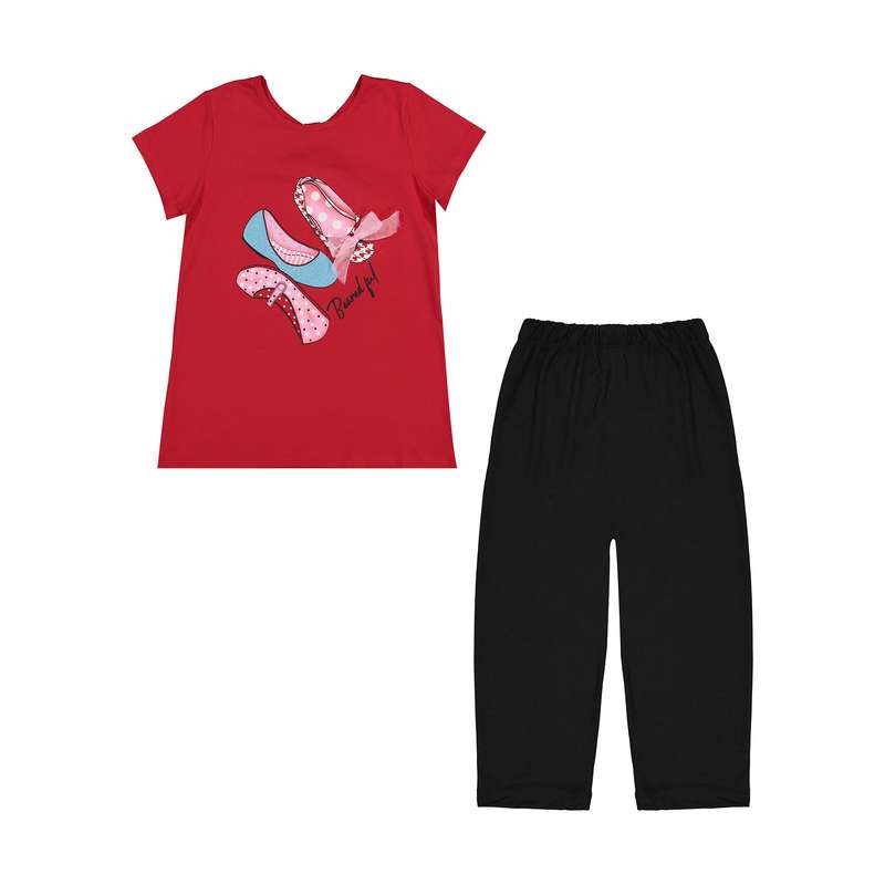 ست تی شرت و شلوارک دخترانه سون پون مدل 1391734-72