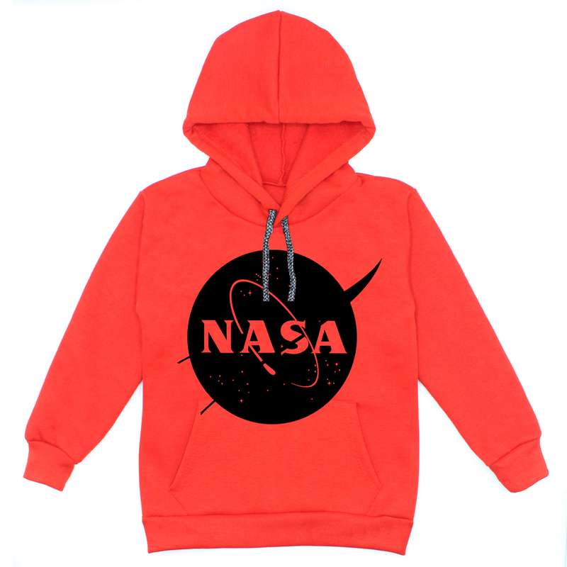 هودی پسرانه مدل A75 NASA رنگ قرمز