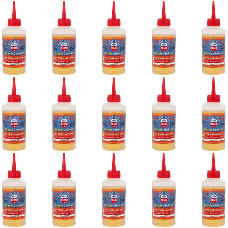 روغن زنجیر دوچرخه بمو مدل B100 حجم 80 میلی لیتر بسته 15 عددی