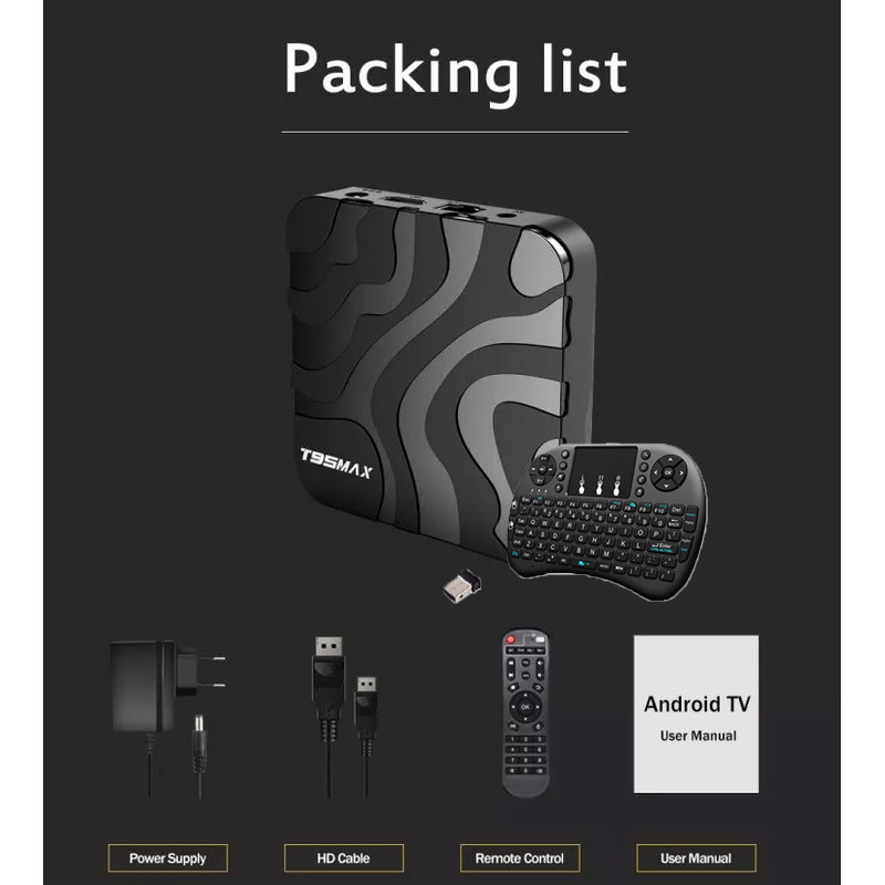 اندروید باکس مدل T95MAX 32/4GB به همراه کیبورد بیسیم