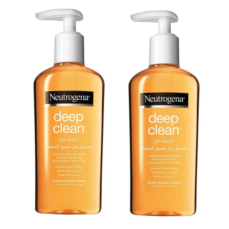 ژل شستشو صورت نوتروژینا مدل Deep Clean حجم 200 میلی لیتر مجموعه 2 عددی