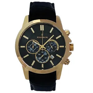 ساعت مچی عقربه‌ای مردانه رومانسون مدل بندچرمی کرنوگراف سه موتور کد 50.M25